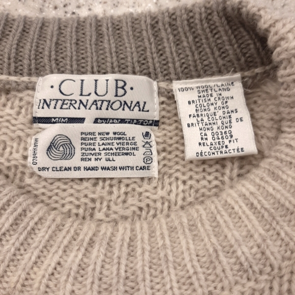 Club International Vintage Wool Sweater By Tip Top - Picture 6 of 6